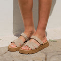 Suede Flatform Sandals