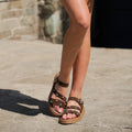 Flatform Suede Sandals(with straps)