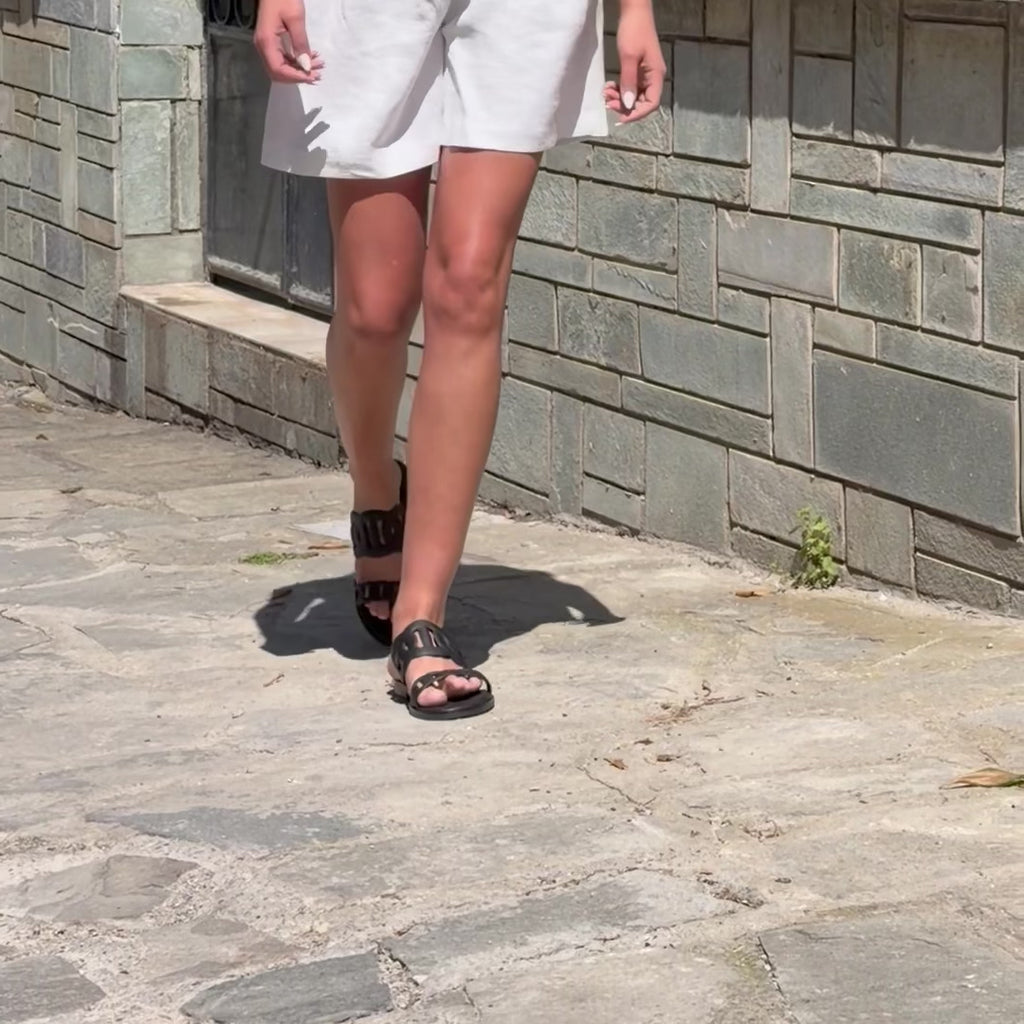 Leather Flat Sandals